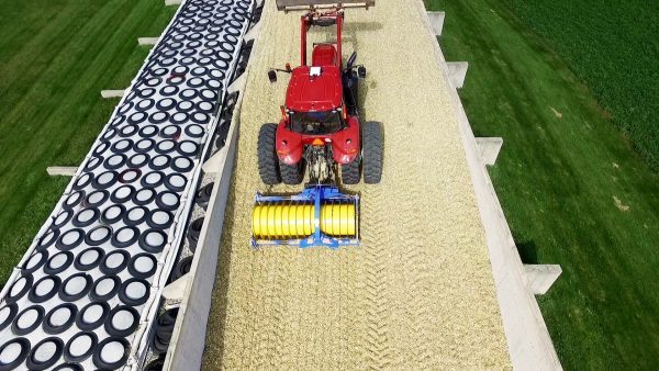 Max Pack Silage Compaction Roller for packing down bunk silo silage. Sold in Canada by Zuidervaart Agri-Import Ltd.