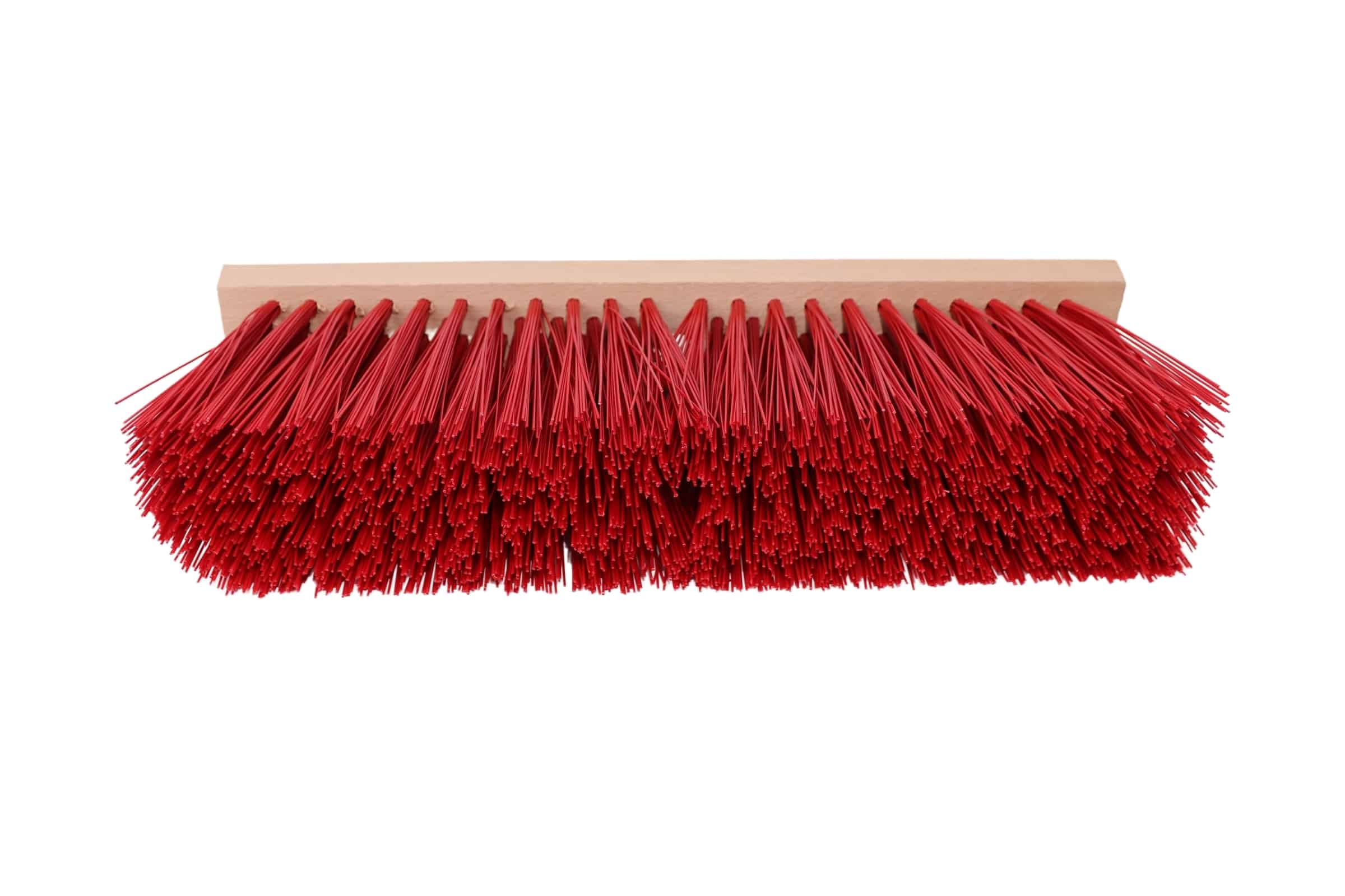 Shop broom with hard synthetic fibres. Sold in Canada by Zuidervaart Agri-Import Ltd.