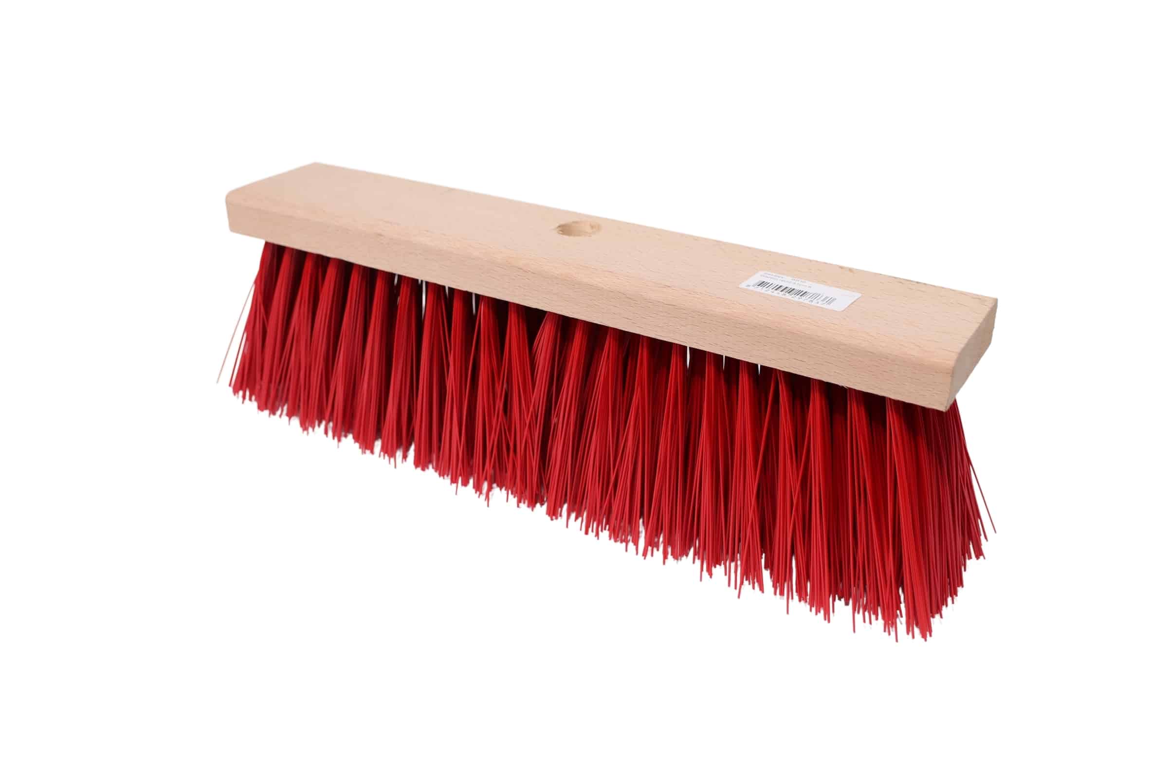 Shop broom with hard synthetic fibres. Sold in Canada by Zuidervaart Agri-Import Ltd.