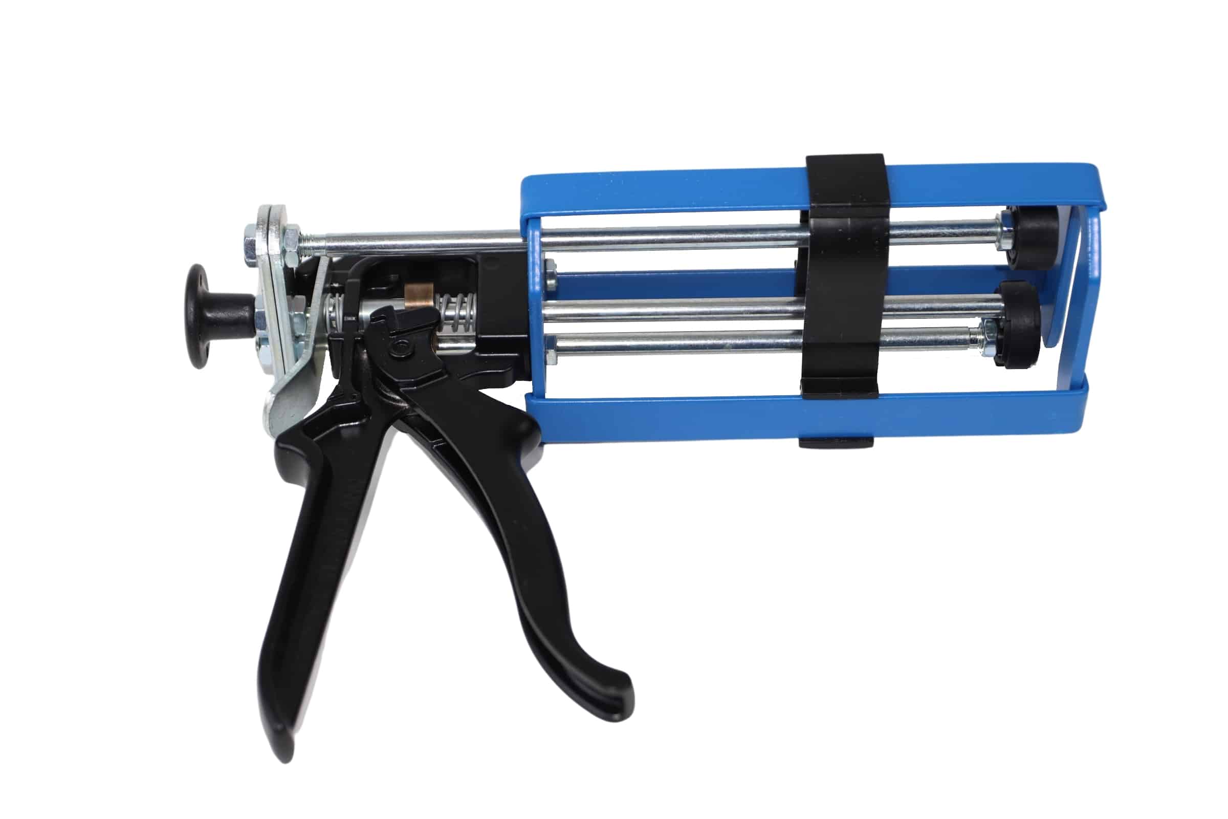 Dispensing gun in the Blockkit Starter Kit for adhering wooden blocks to cow claws. Sold in Canada by Zuidervaart Agri-Import Ltd.